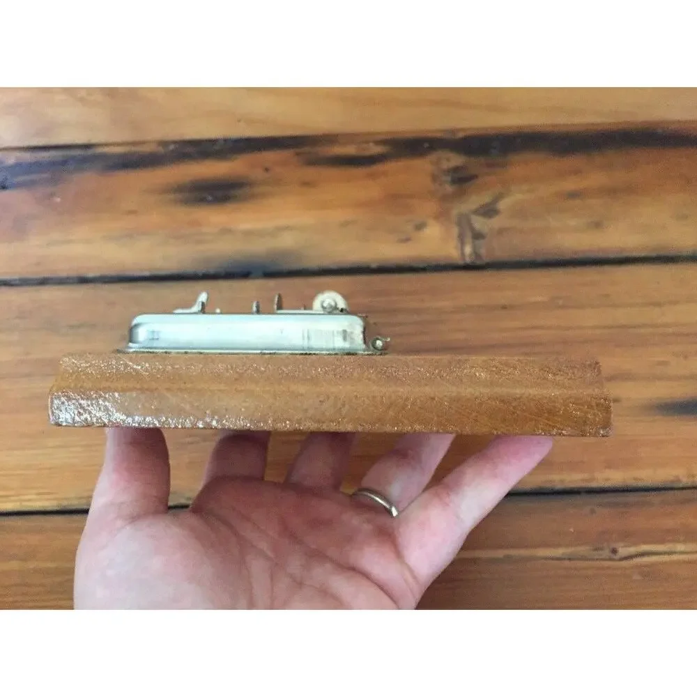 Vtg 16mm Craig Jr Movie Supply Co Los Angeles Steel Film Splicer on Wooden Base